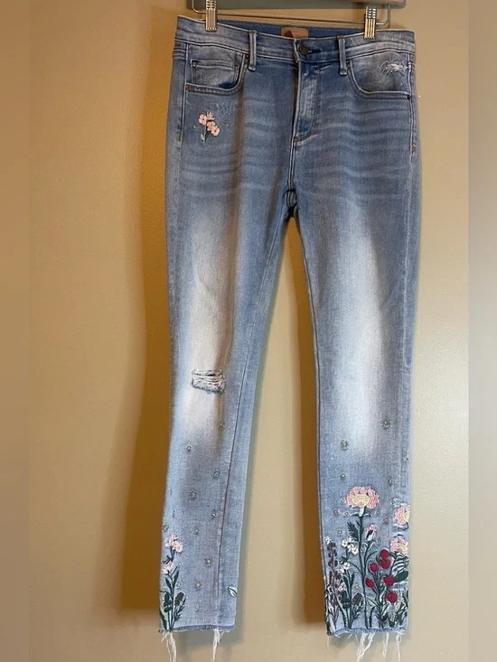 Driftwood Jackie Bloom Embroidered Jeans - Picture 2 of 14